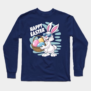 Rabbit Easter Day Eggs Boys Girls Kid gift bunny Long Sleeve T-Shirt